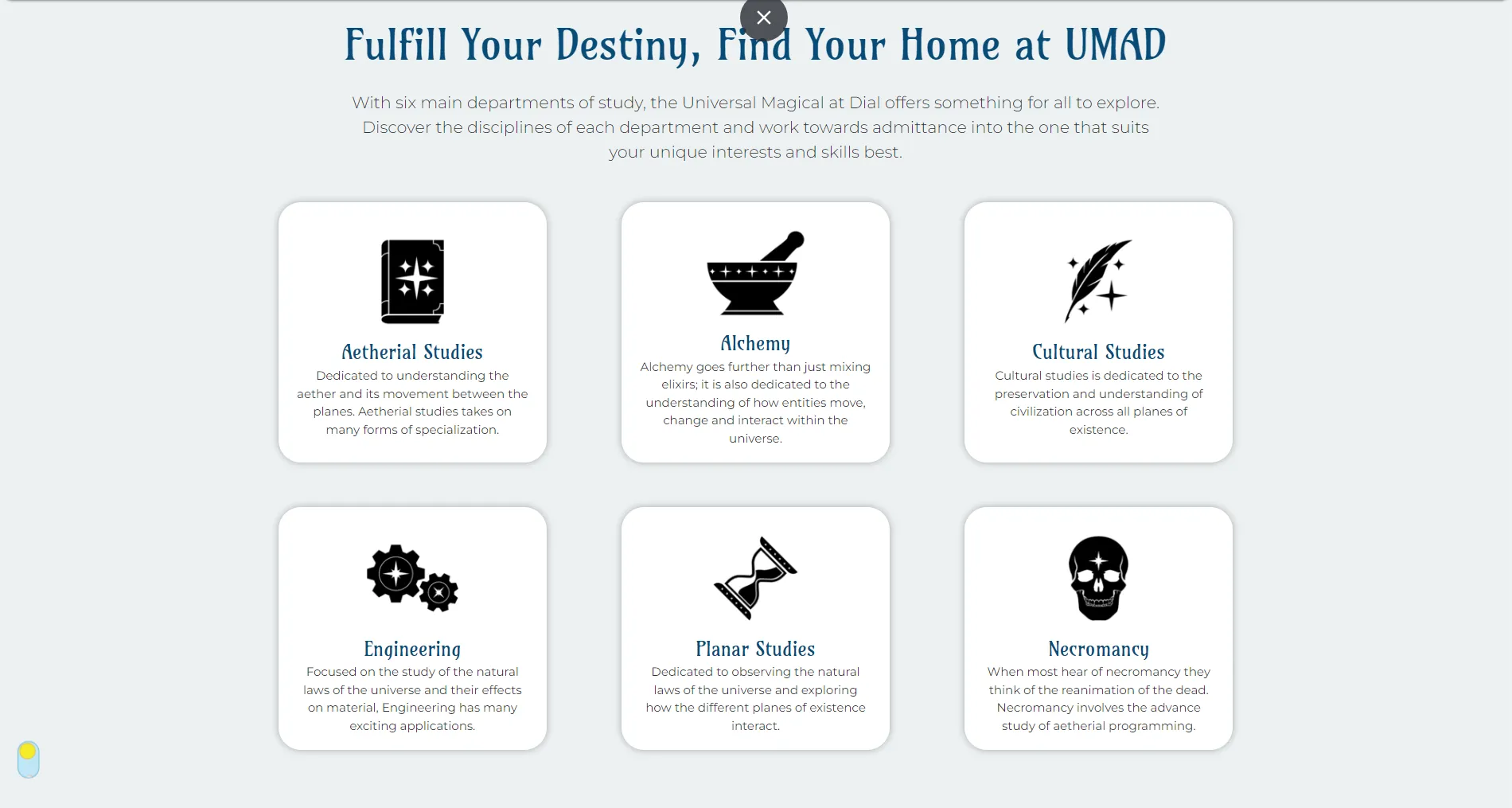 Department Descriptions